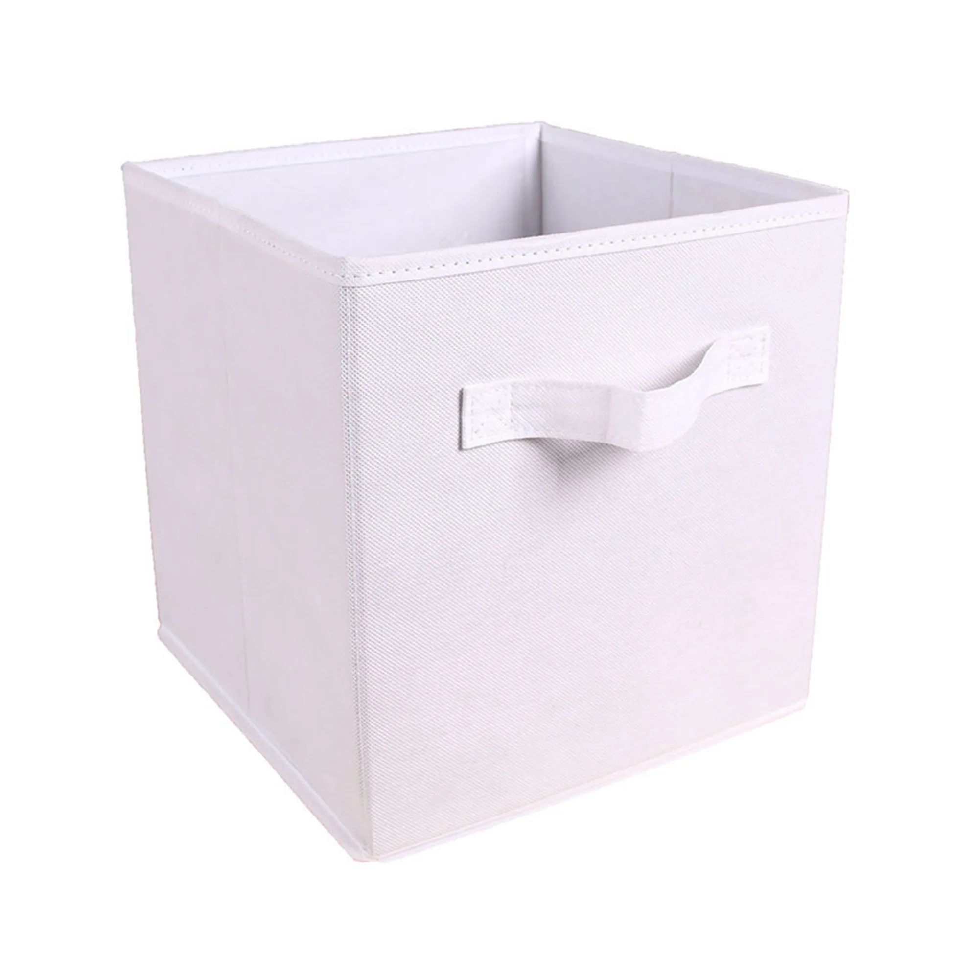 MOQ50 11" Square Non-Woven Folding Storage Box With Handle 10