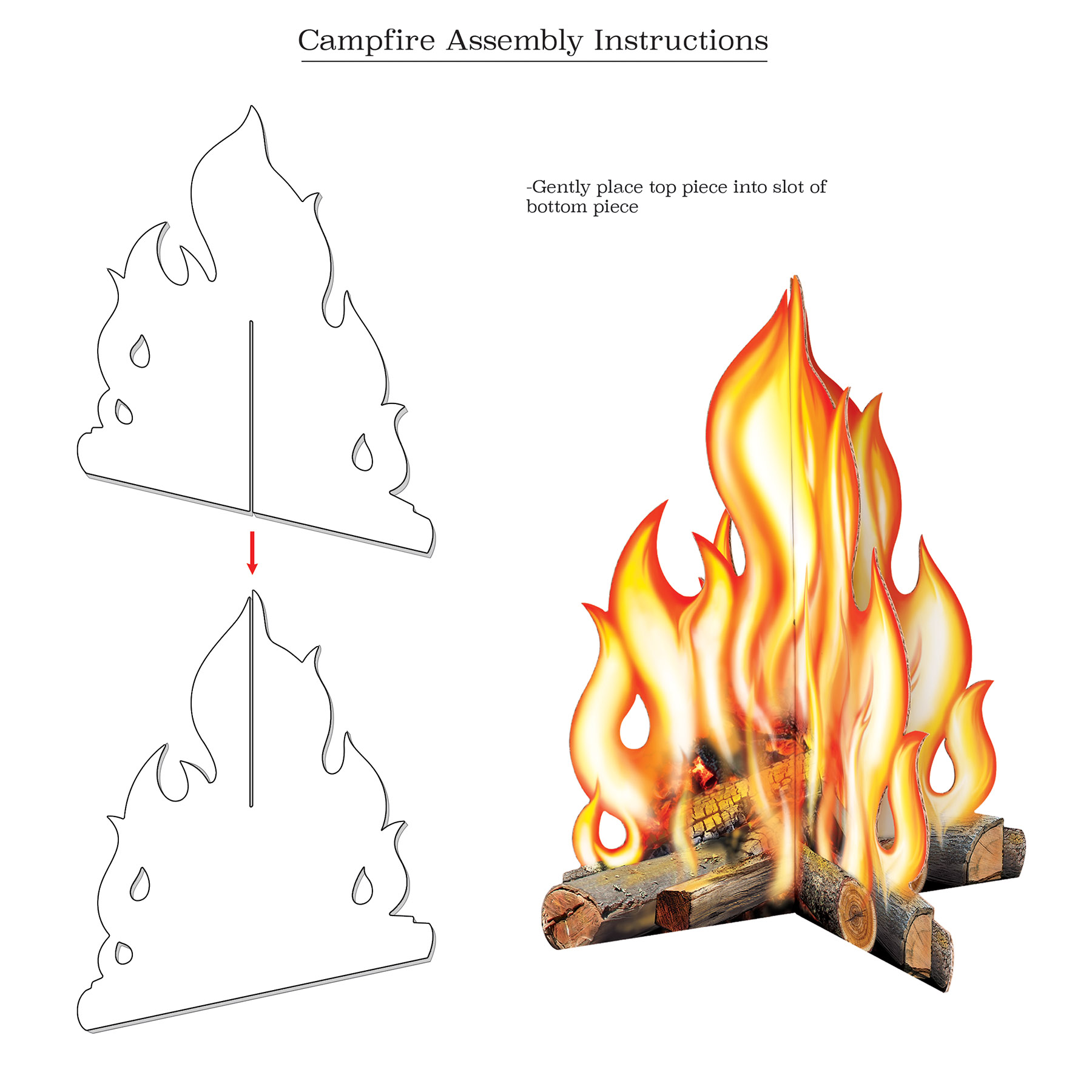 3-D Campfire Prop 2