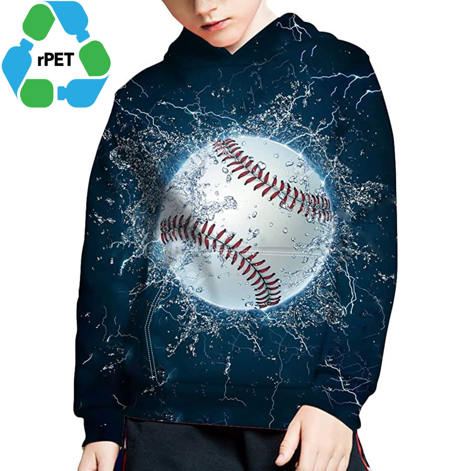 Youth rPET Recycled 100% Polyester Sublimation Performance Hoodie 2