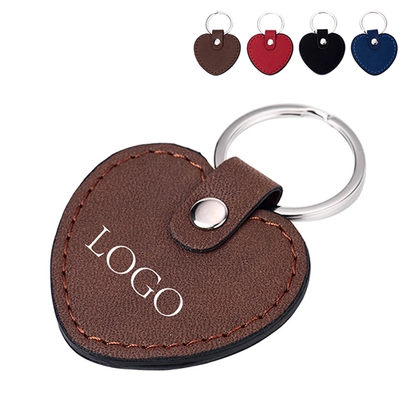 Pu leather Heart Shaped Key Chain 4