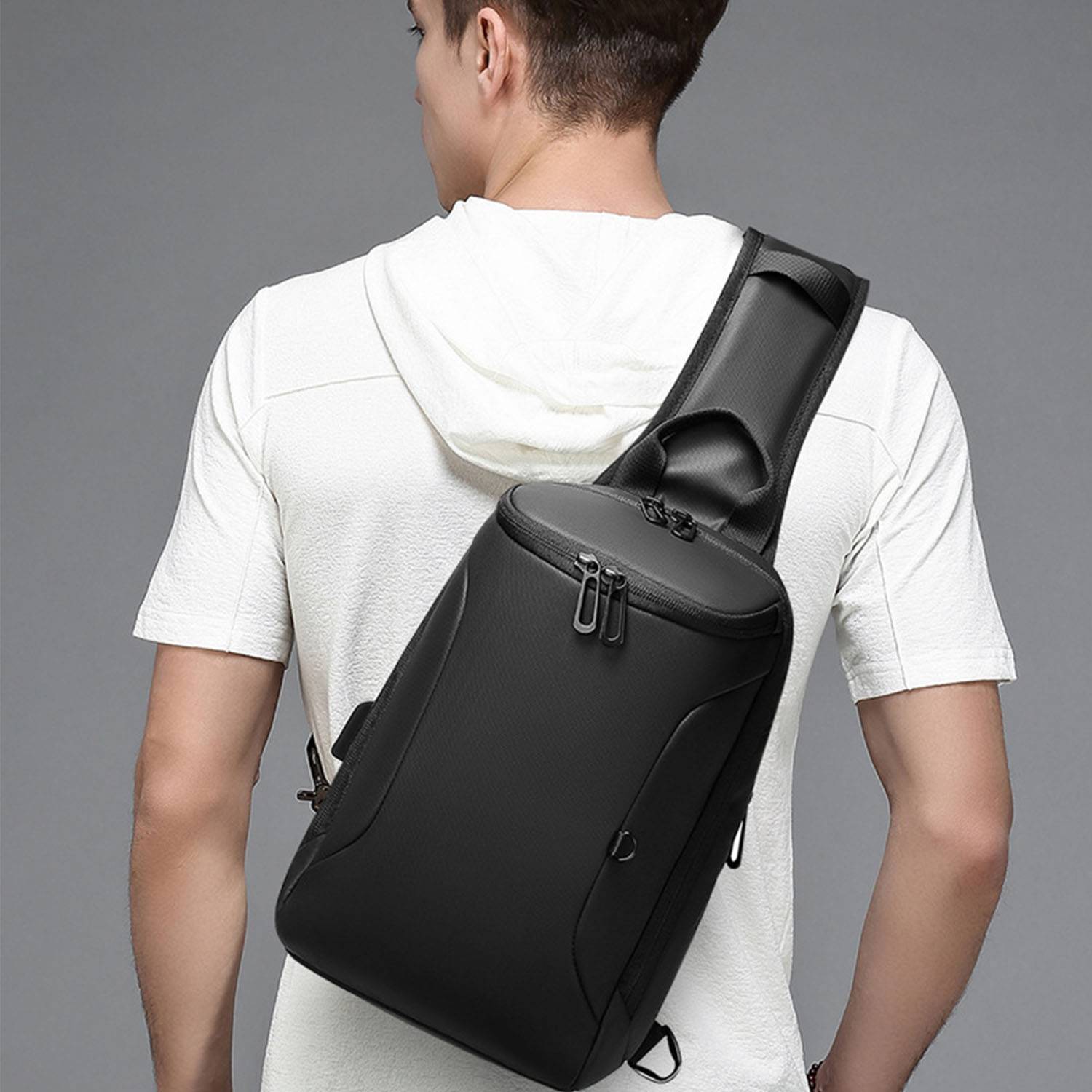 Polyester fiber Men's Chest Sling Bag 4