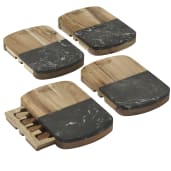 Black Marble Cheese Board Set with Knives 70