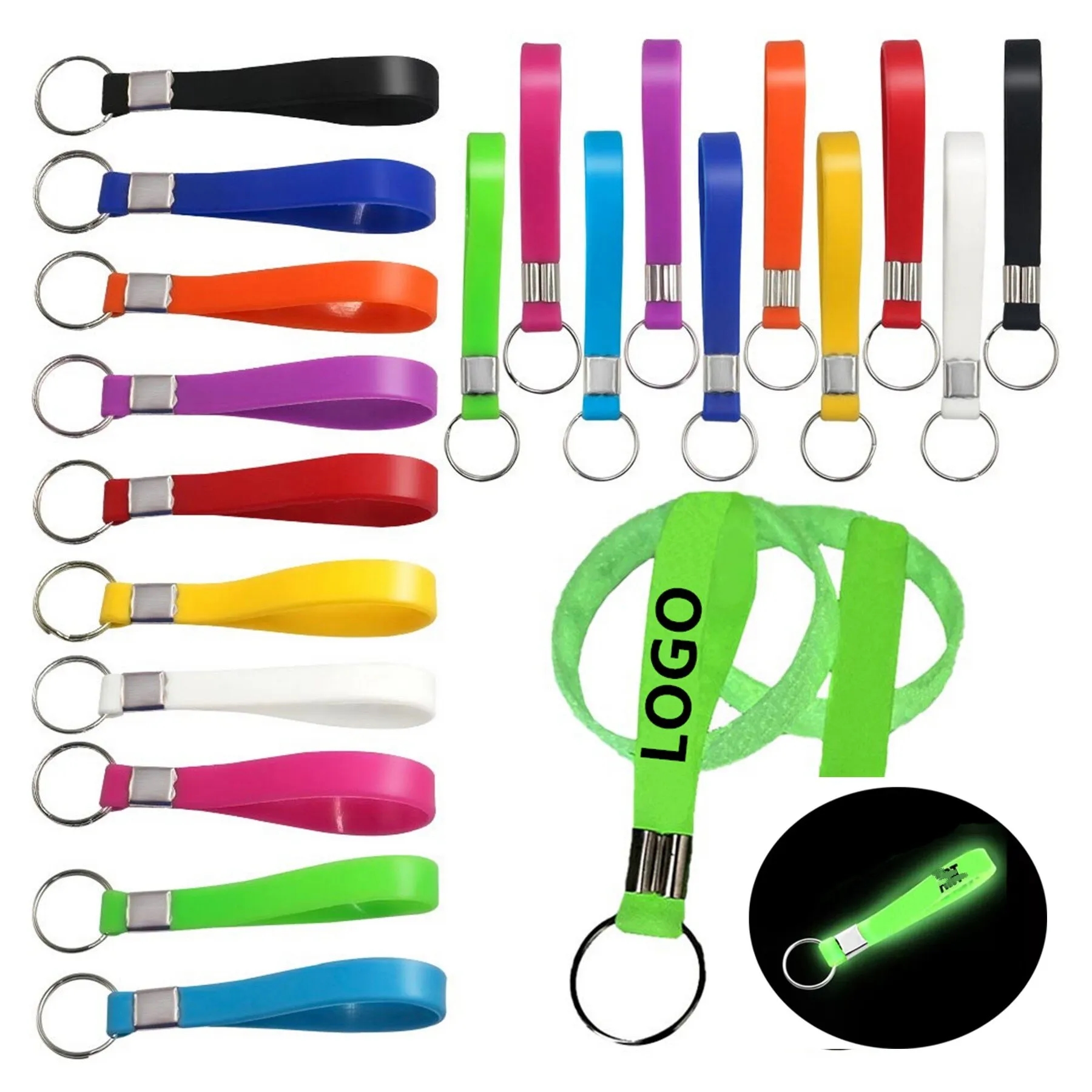 Glow in the Dark Wristband Keychain 3
