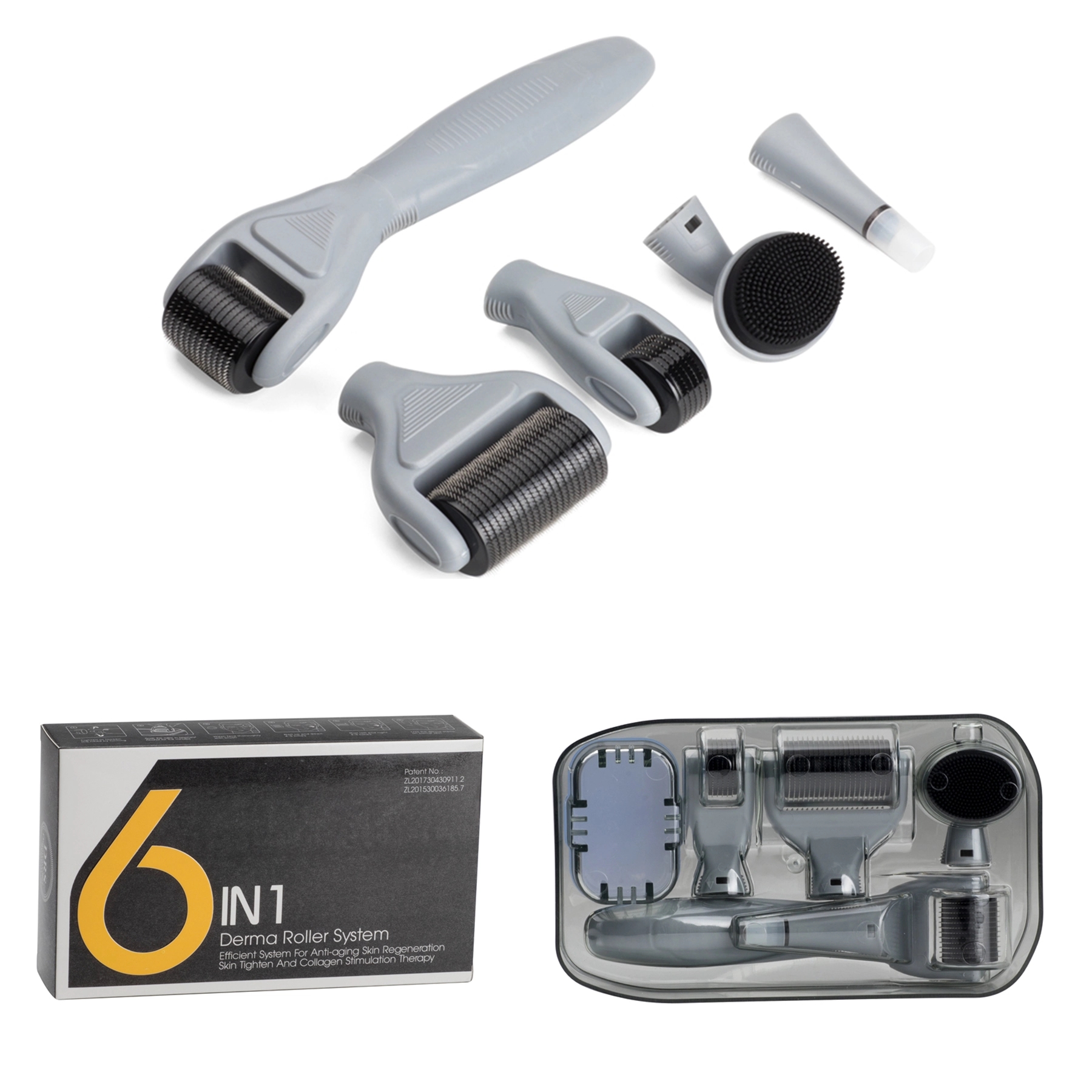 6 in 1 Dermaroller Kit for Face and Body Micro Needle 6