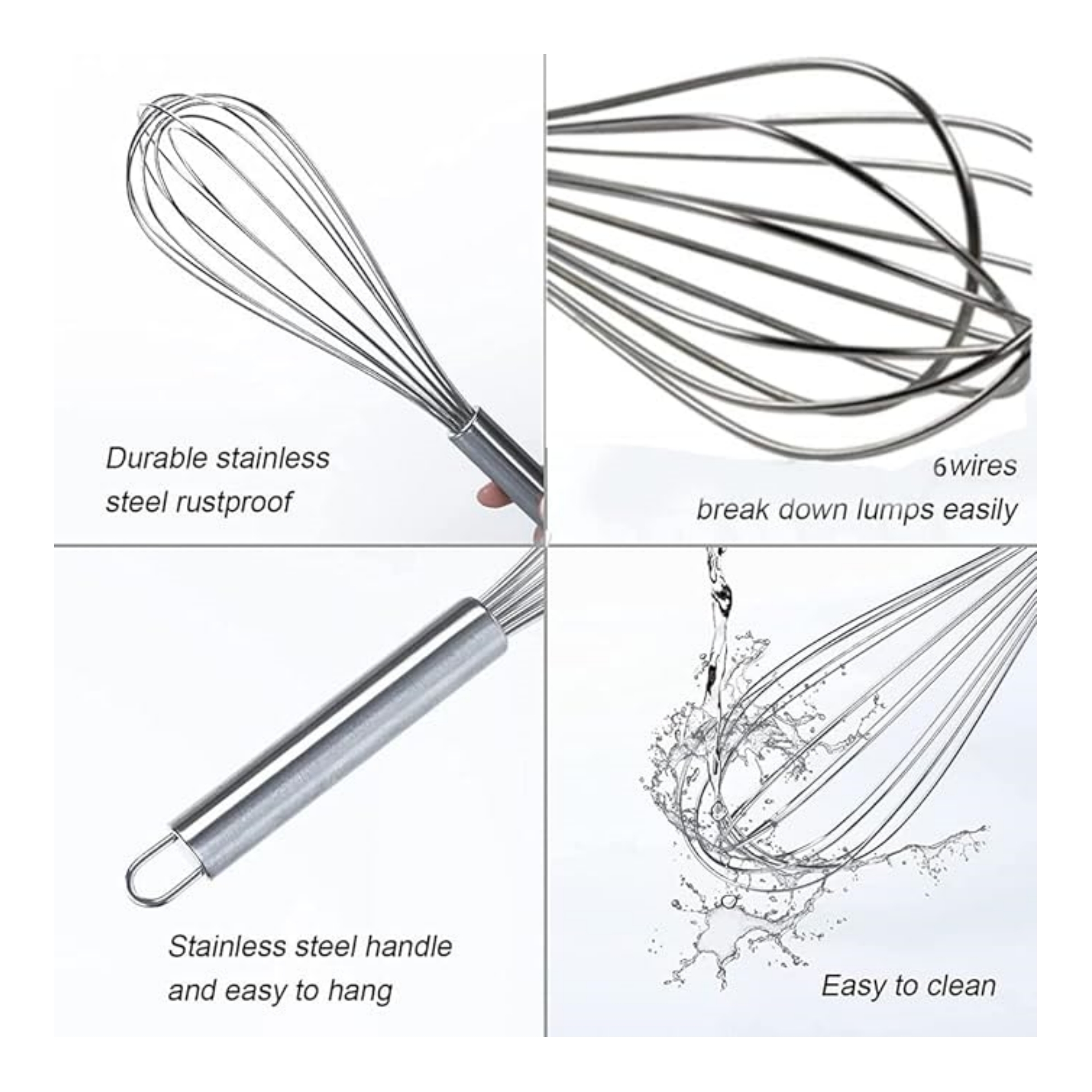 8" Stainless Steel Whisk 3