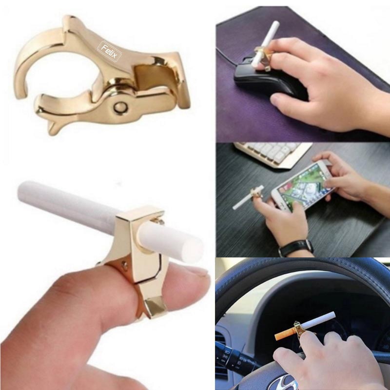 Metal Cigarette Finger Ring Holder 2