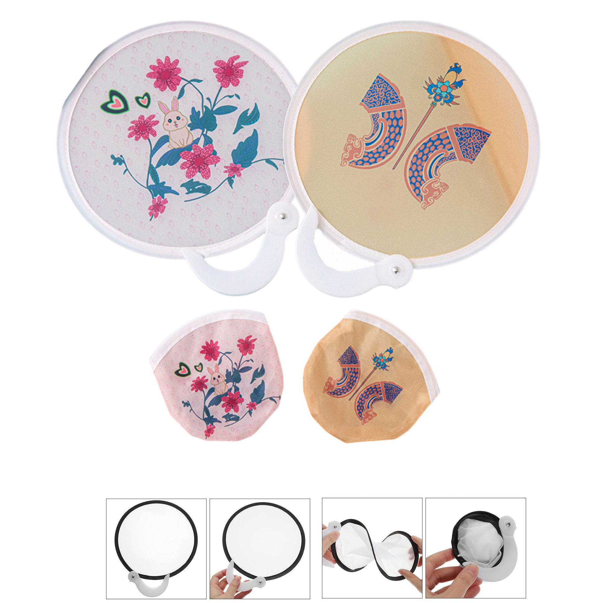 Foldable Hand Fan With Pouch 1