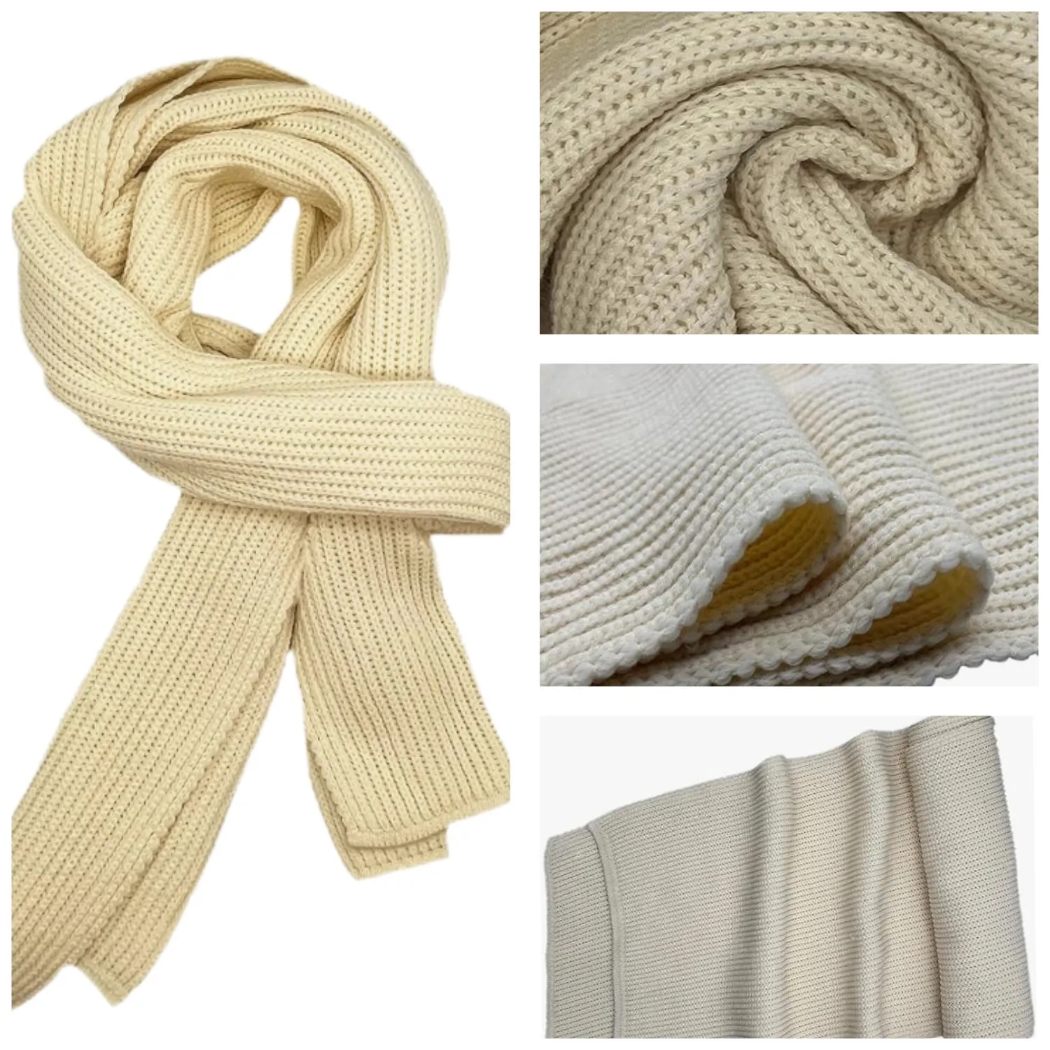 70.8" x 11.8" Unisex Pure Color Winter Warm Knitting Scarf