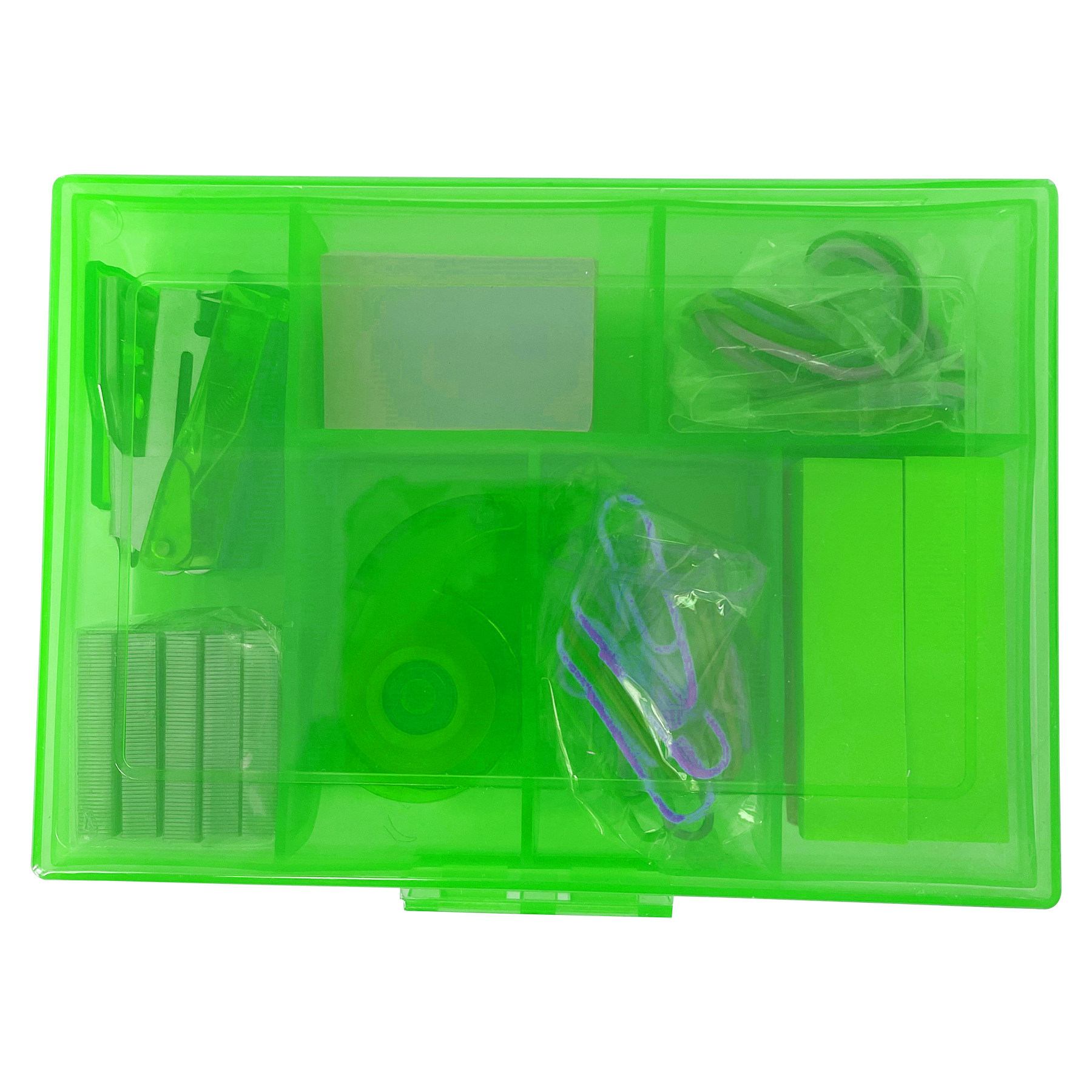 Back To School / Office Kit With Stapler, Staples, Sticky Notes, Rubber Bands, Paper Clips, And Tape 30