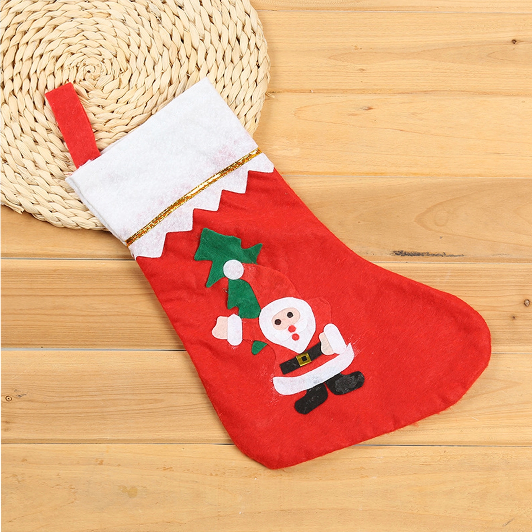 Santa Snowman Tree Christmas Xmas Stockings Ornaments 3