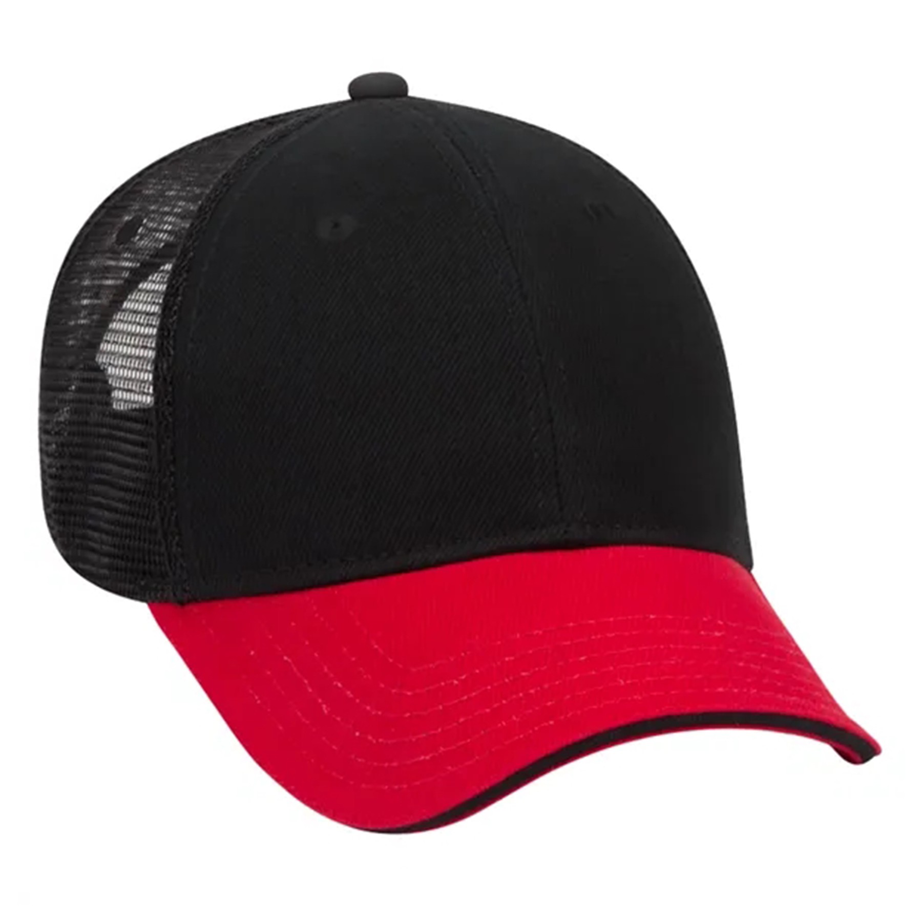 Denim Sandwich Visor 6 Panel Mesh Back Hat 11