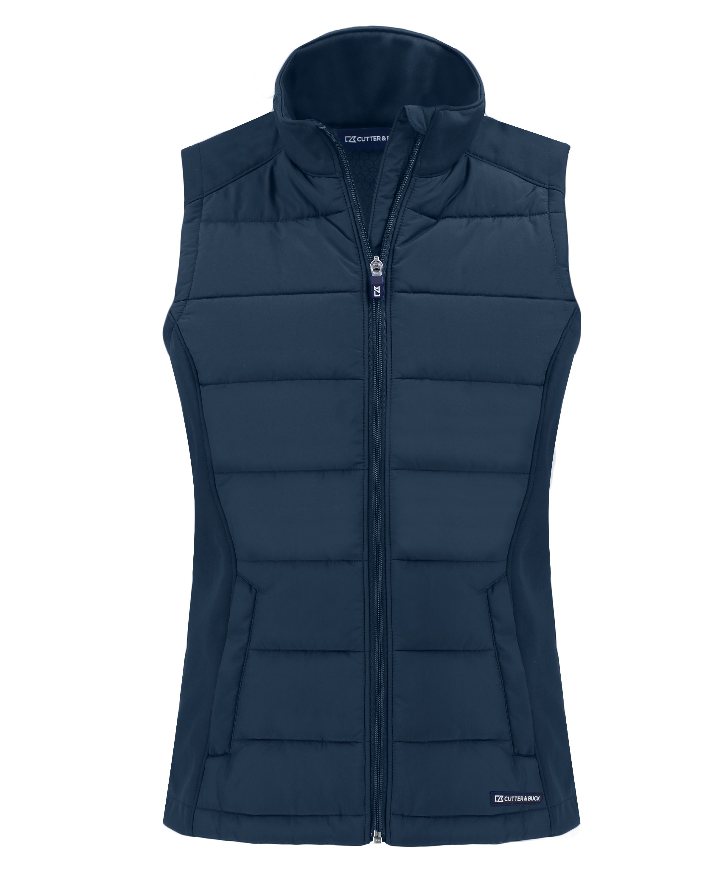 Cutter & Buck Evoke Recycled Honeycomb Fleece Womens Hybrid Full Zip Vest 42