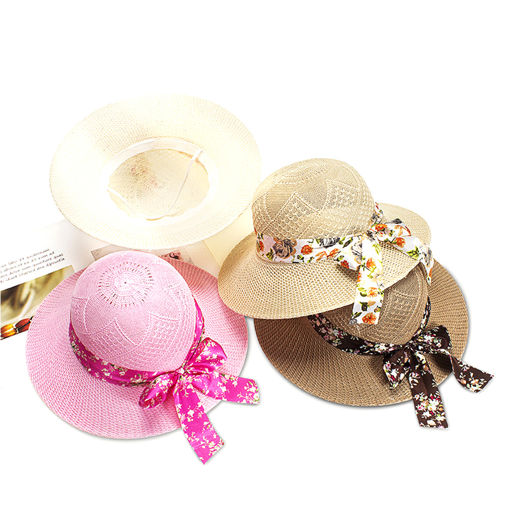 Sun hat straw hat with ribbon 9