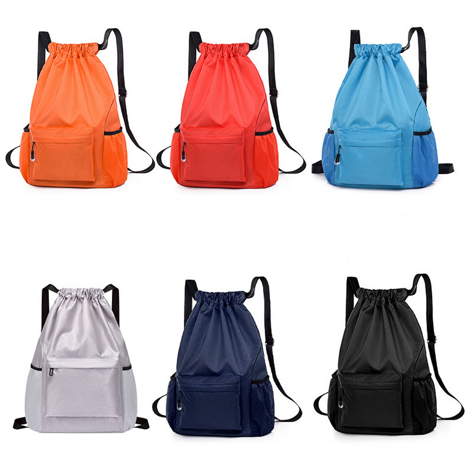 Drawstring Backpack With Waterproof Pockets 2
