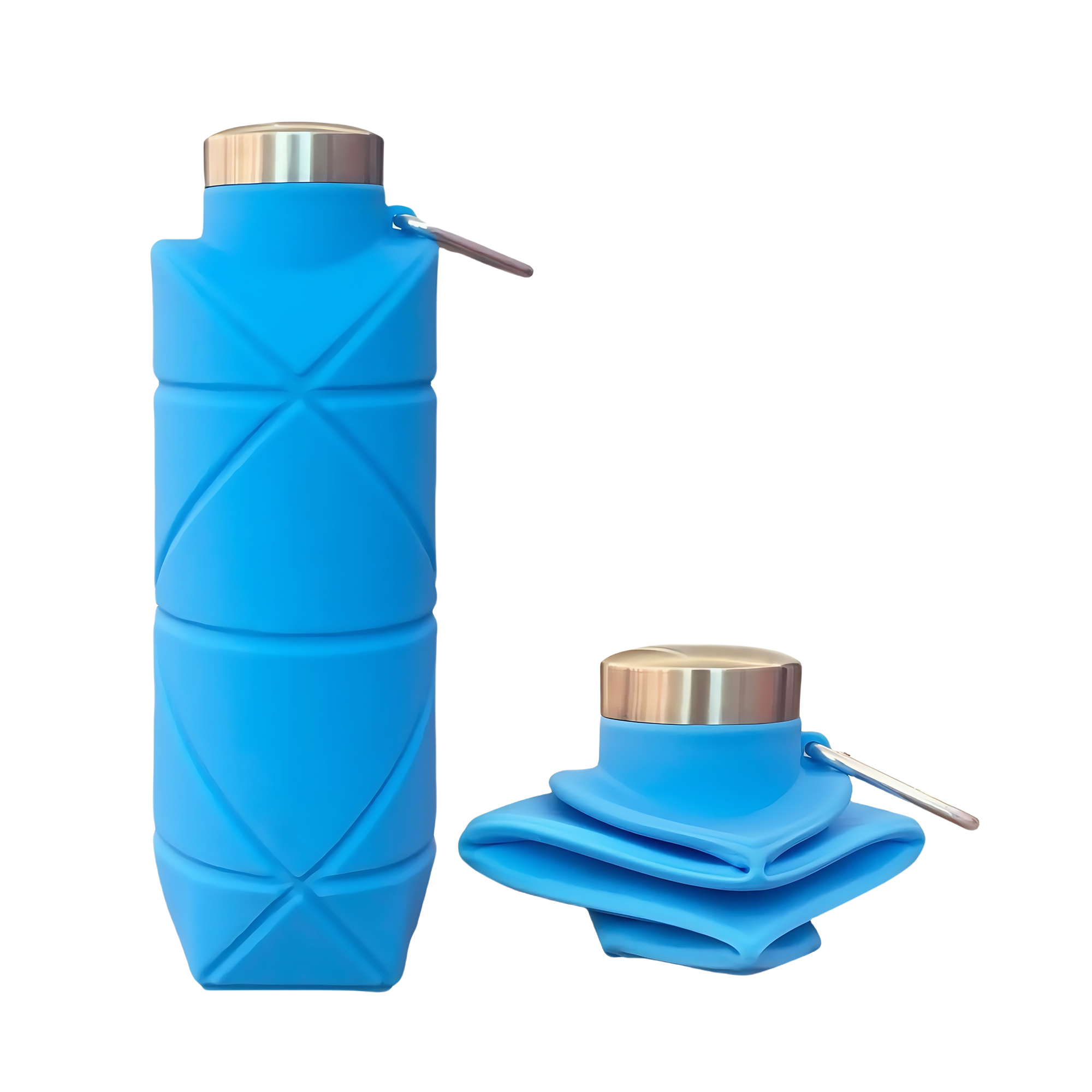 700ml Platinum Silicone Collapsible Diamond Water Bottle 3