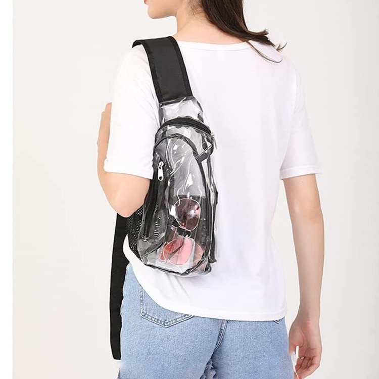 Clear Sling Bag Stadium Approved Transparent Casual Chest Daypack 11