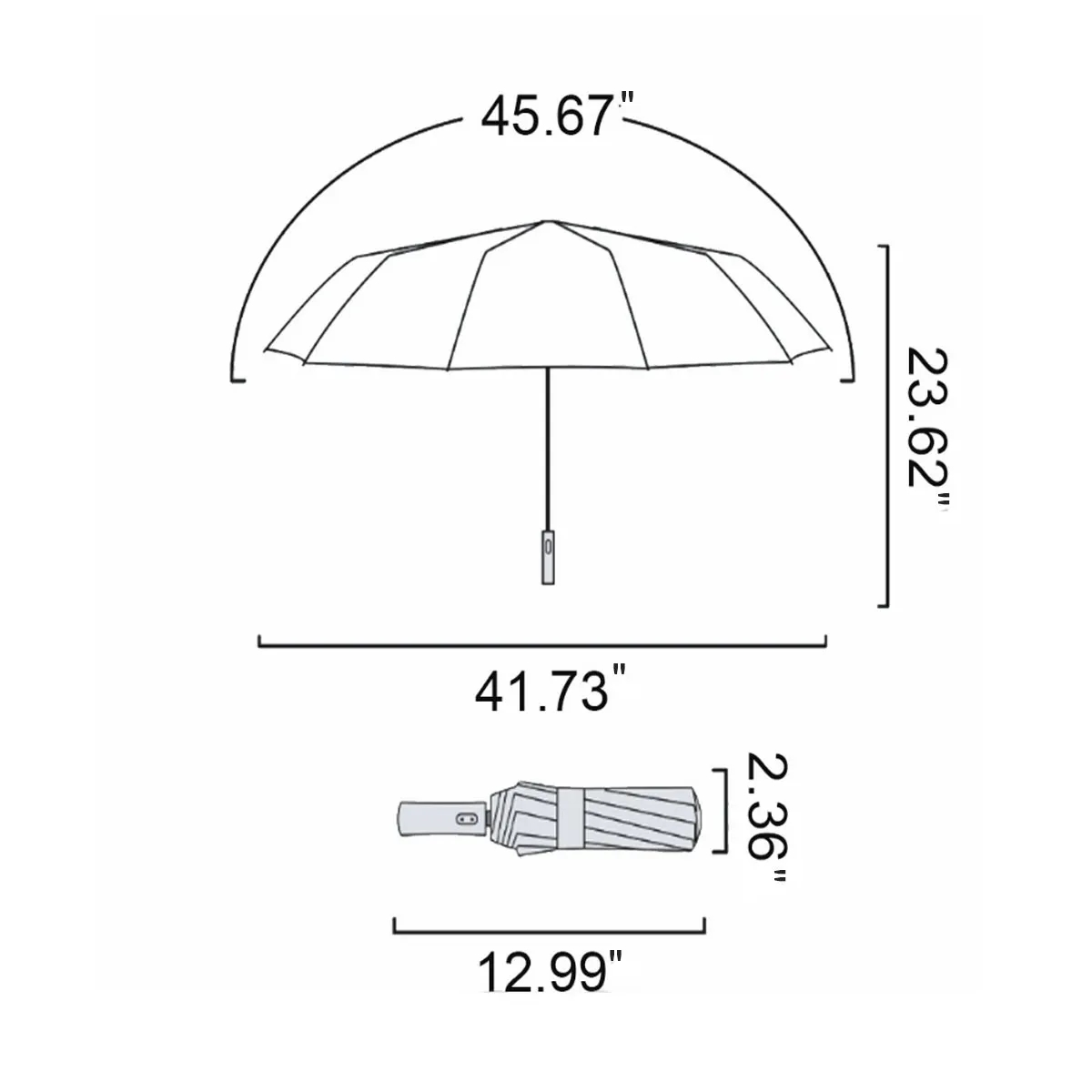 Portable Windproof Fully Automatic Folding Umbrella 5