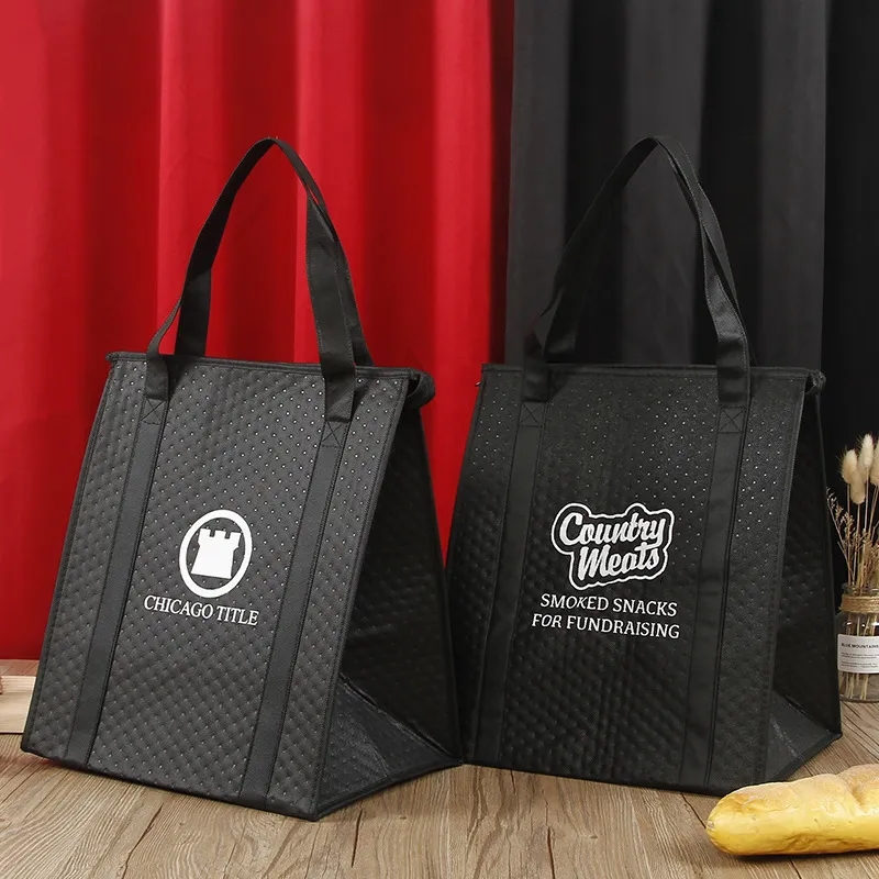 Custom Insulated Grocery Cool Lunch Tote Bag 4