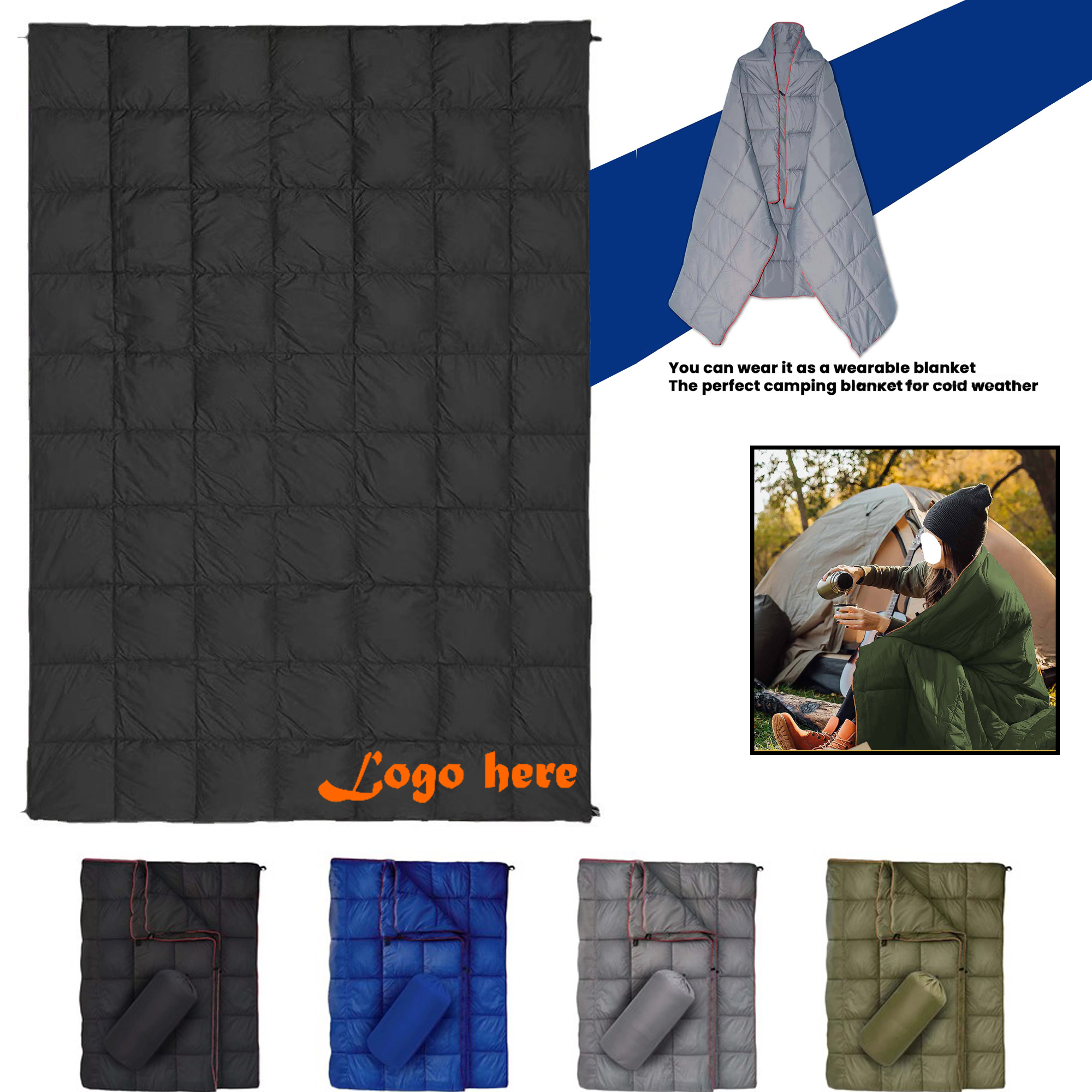All-Weather Waterproof Striped Blanket 2