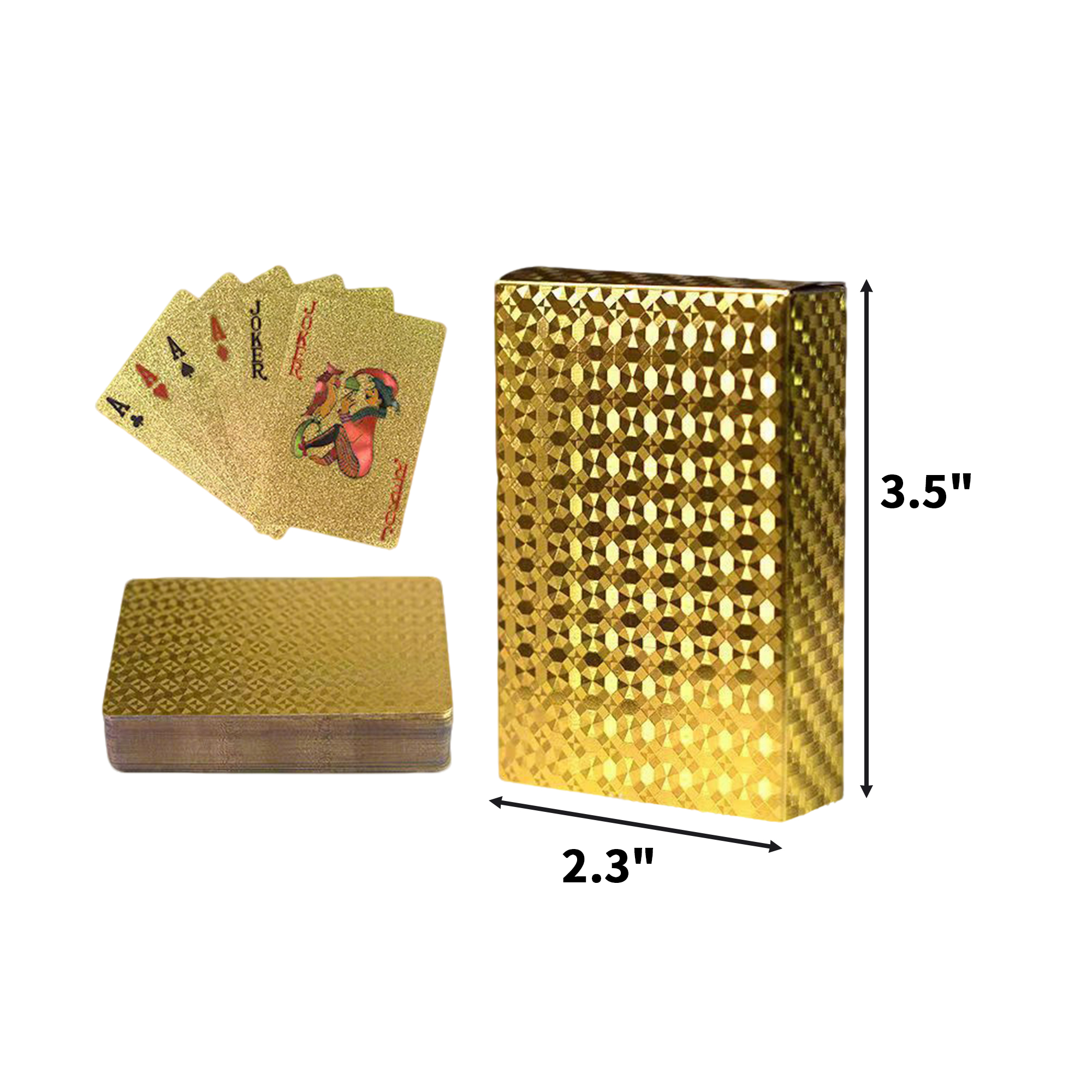 Polyethylene Terephthalate Foil Playing Card 2.3" x 3.5" 2