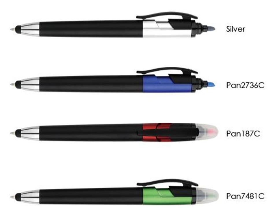 Dual Ended Ink Pen And Two-Piece Highlighter 3