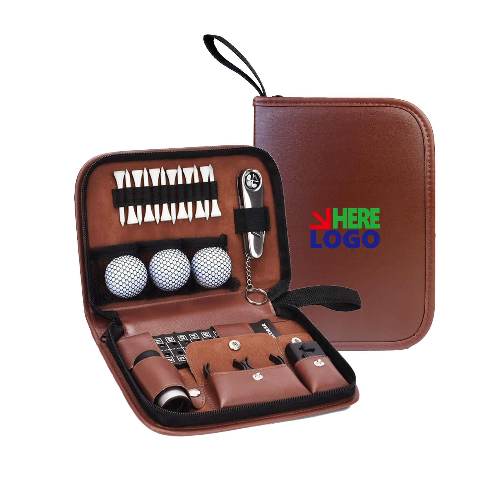Portable Golf Tool Bag Large-Capacity Multi-Functional Leather Pouch 2