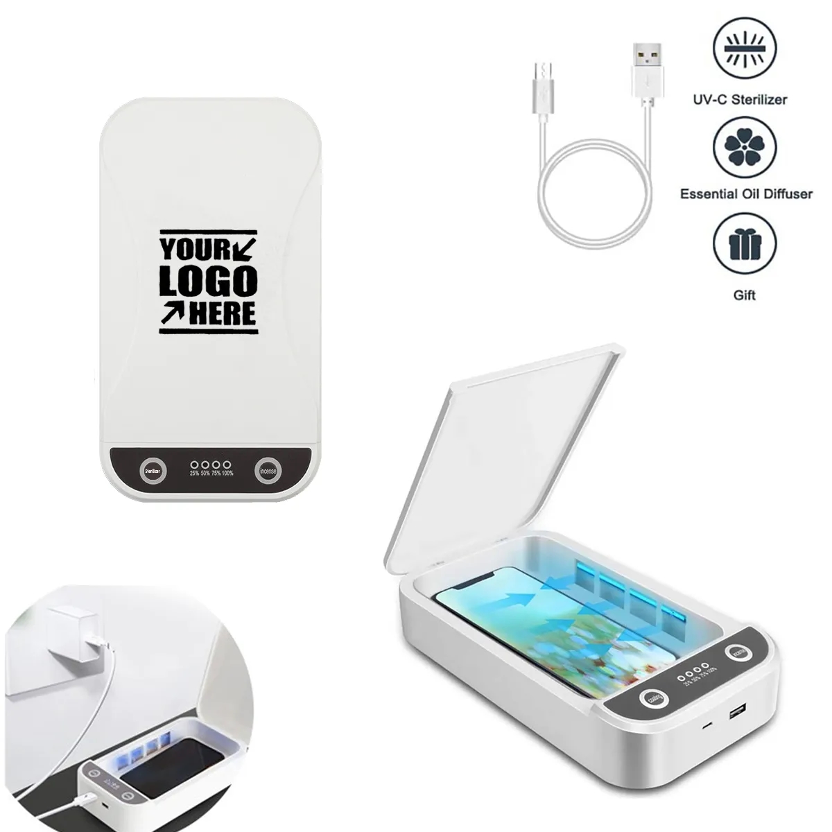 Cell Phone UV Lights Sterilization Box Aromatherapy Disinfec