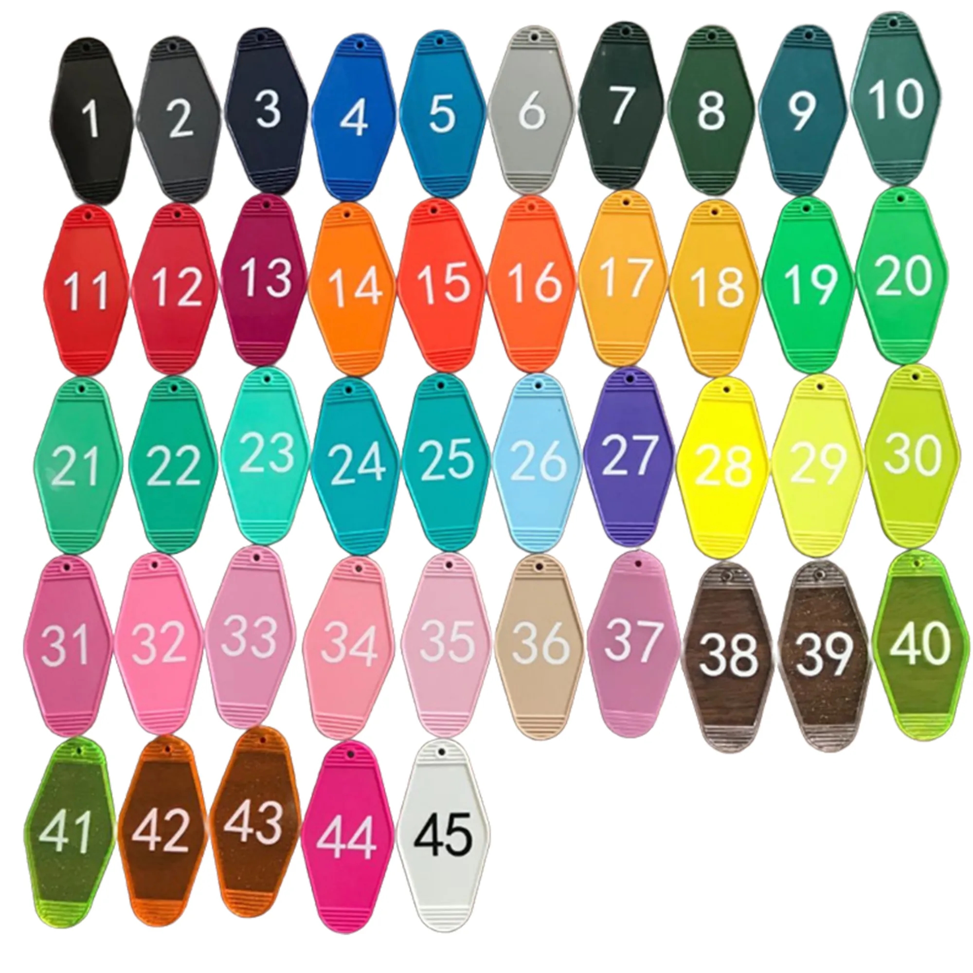 MOQ50 ABS Plastic Key Tags 1