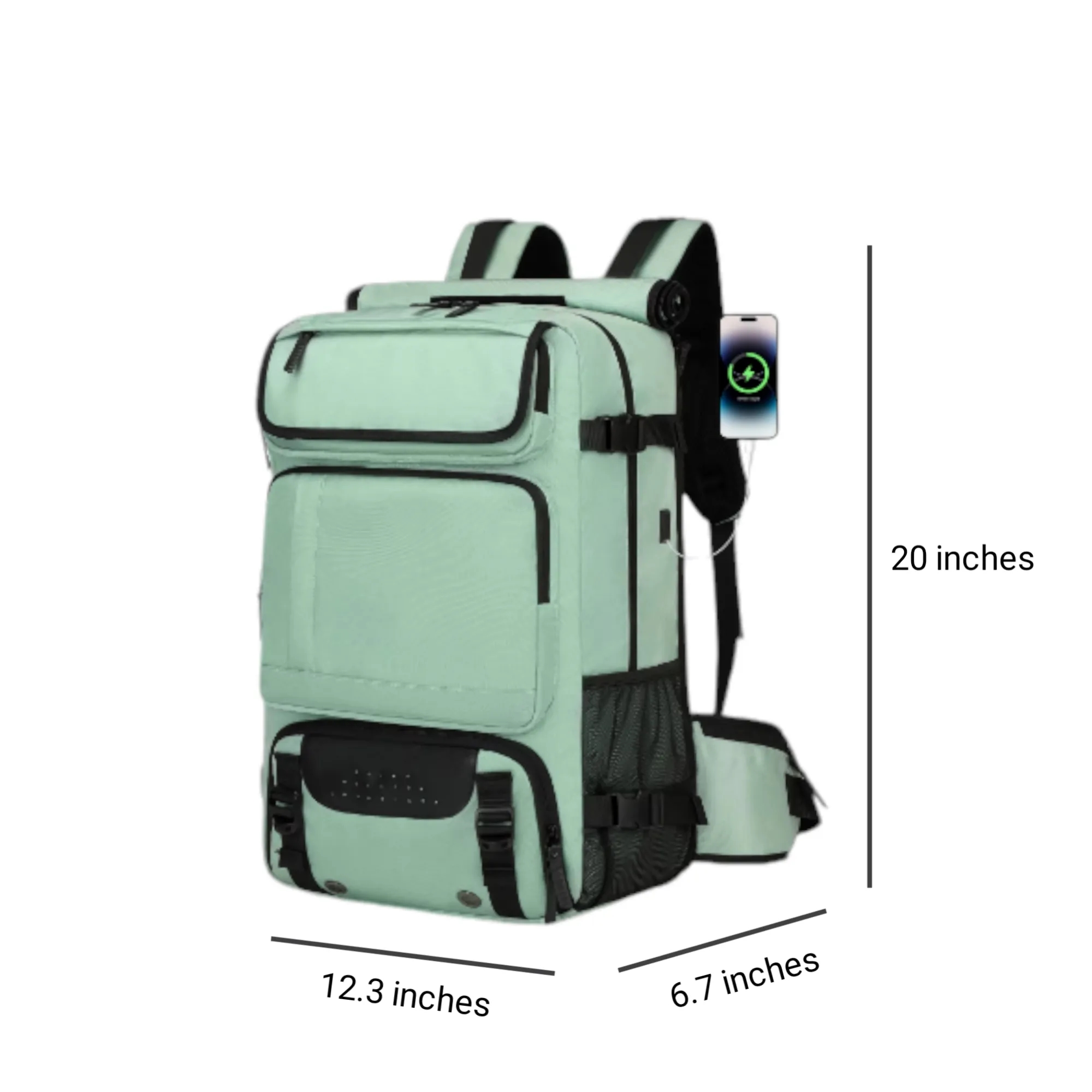 Outdoor Mountaineering Travel Backpack 20" x 12.3" x 6.7" 8