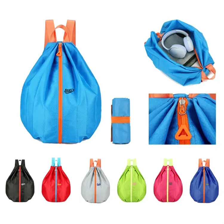 Foldable Middle Zipper Splash Proof Outdoor Sports Backpack 2