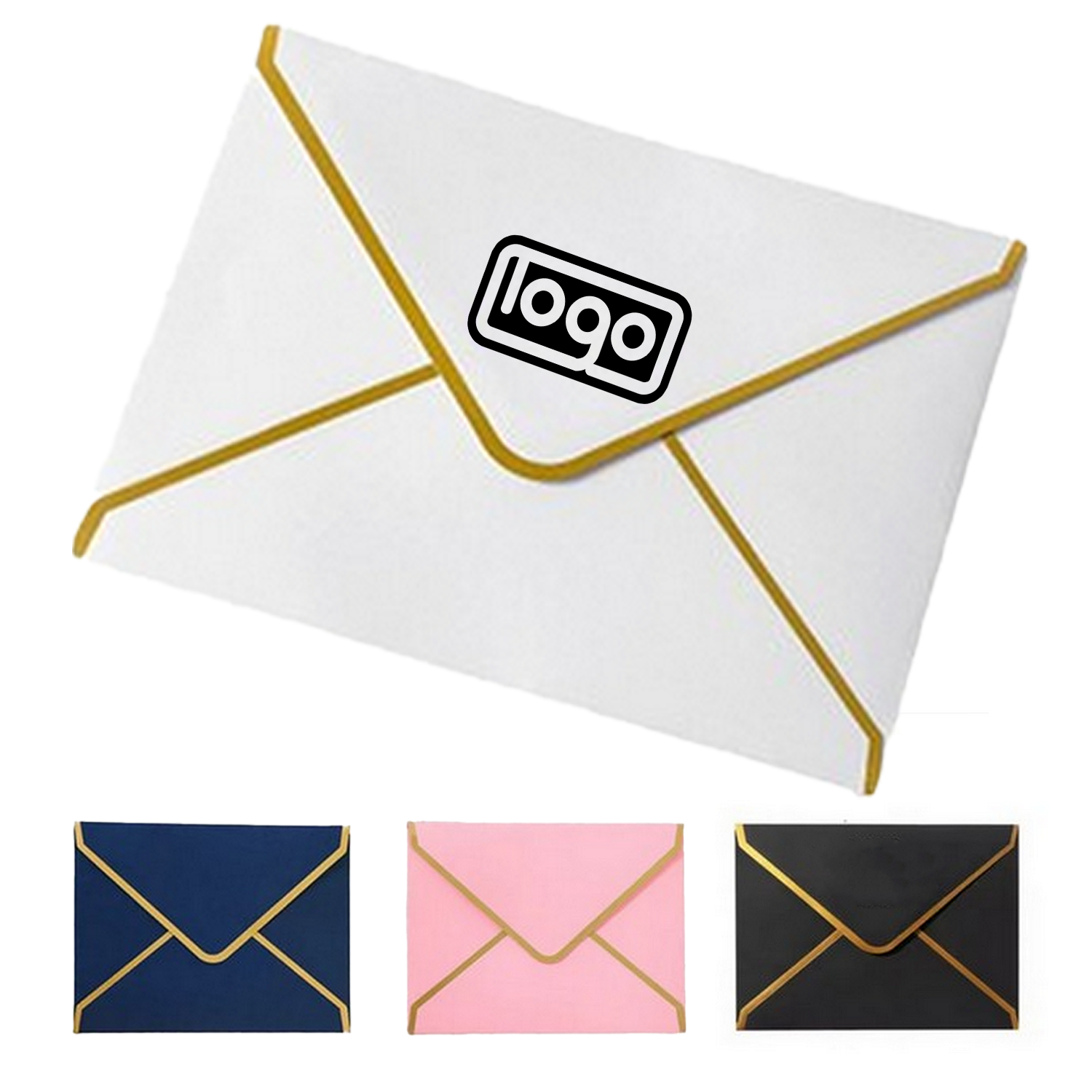 Gold Foiled Diamond Shaped Envelope Invitation 5