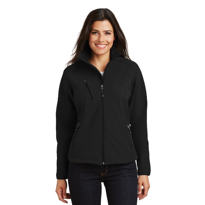 Port Authority Women's Textured Soft Shell Jacket. 5