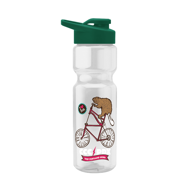 Blazer 28oz Transparent Bike Bottle w/Drink-thru Lid 2347