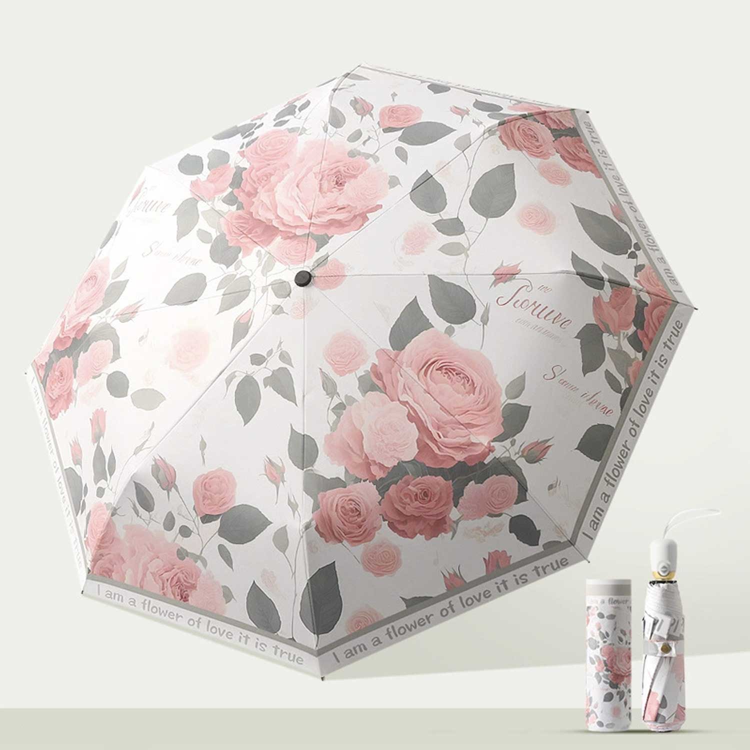 Auto-Open Vintage Lace UV Sun & Rain Umbrella 11