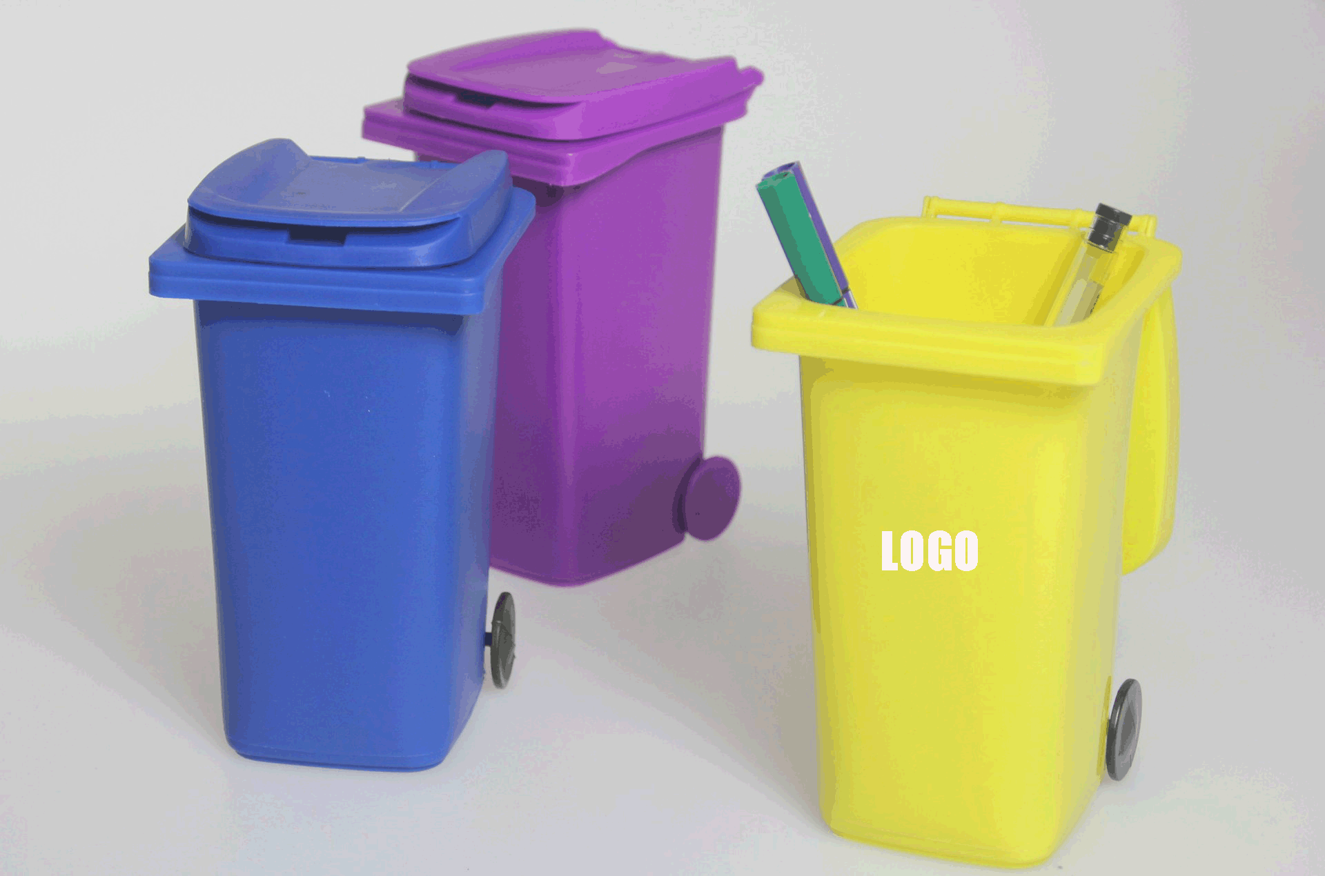 Mini Trash Can with Lid / Small Trash Can Pen Holder 2