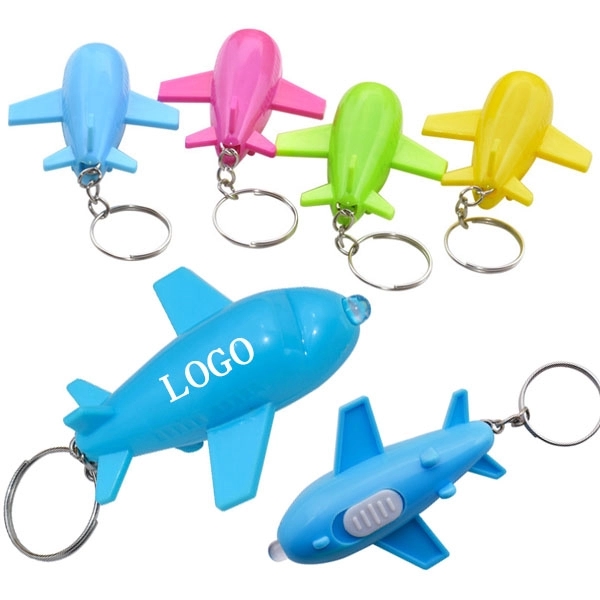 Airplane Shaped LED Light Keychain 2