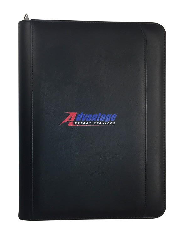Deluxe Padfolio with 1" 3 Ring Binder/ Calculator & Zipper Closure 1