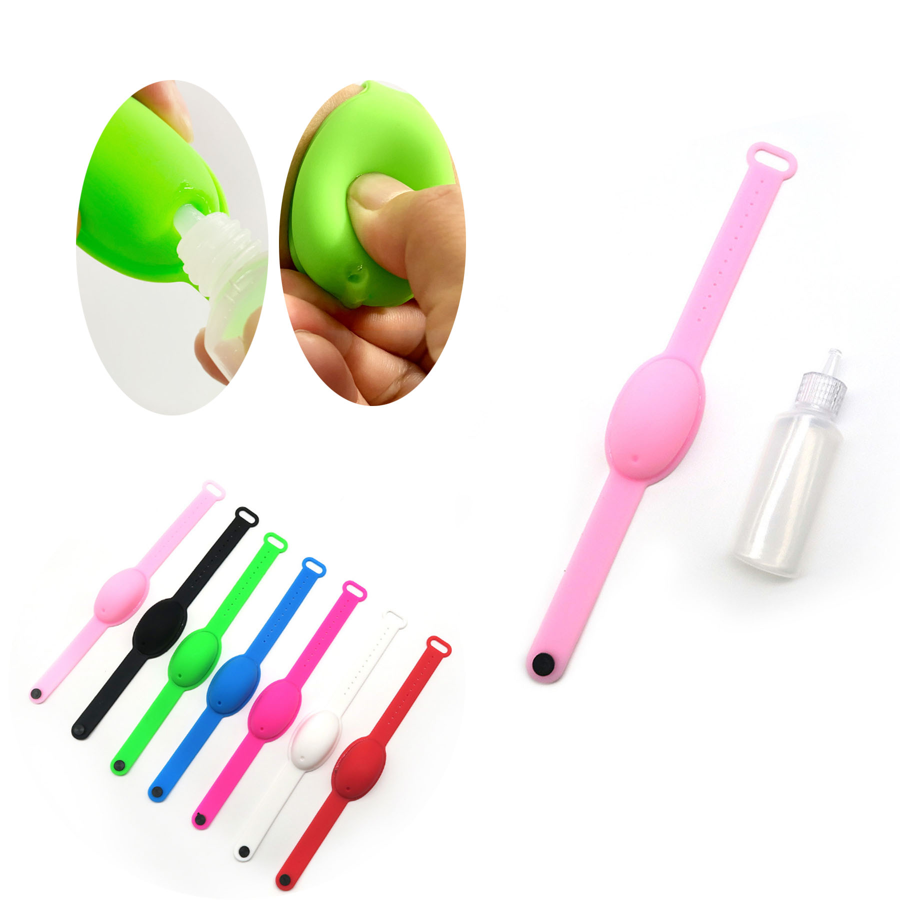 Silicone Bracelet With Hand Sanitizer Case 2
