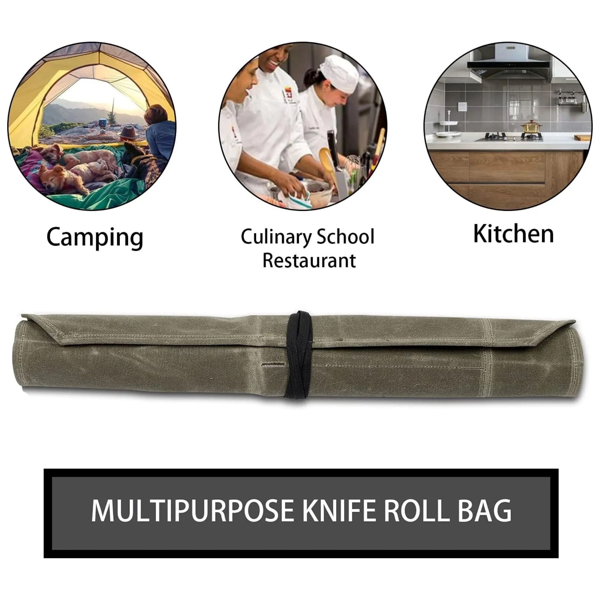 Portable Chef Knife Storage Roll Bag 3