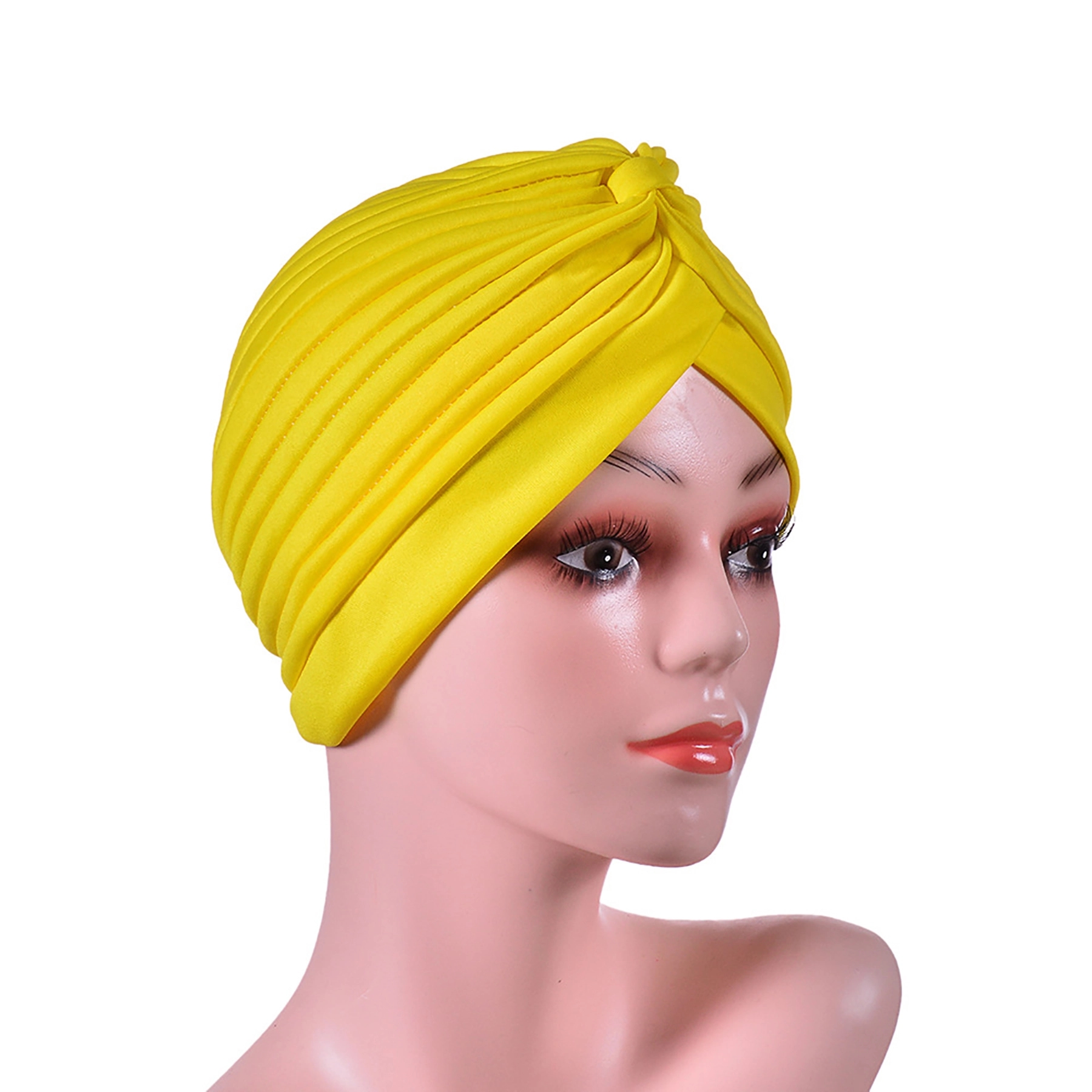 Stretch Turban Head Wrap Polyester Cap India 6