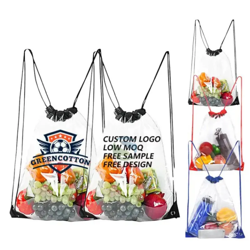 PVC drawstring bag waterproof transparent portable travel 16