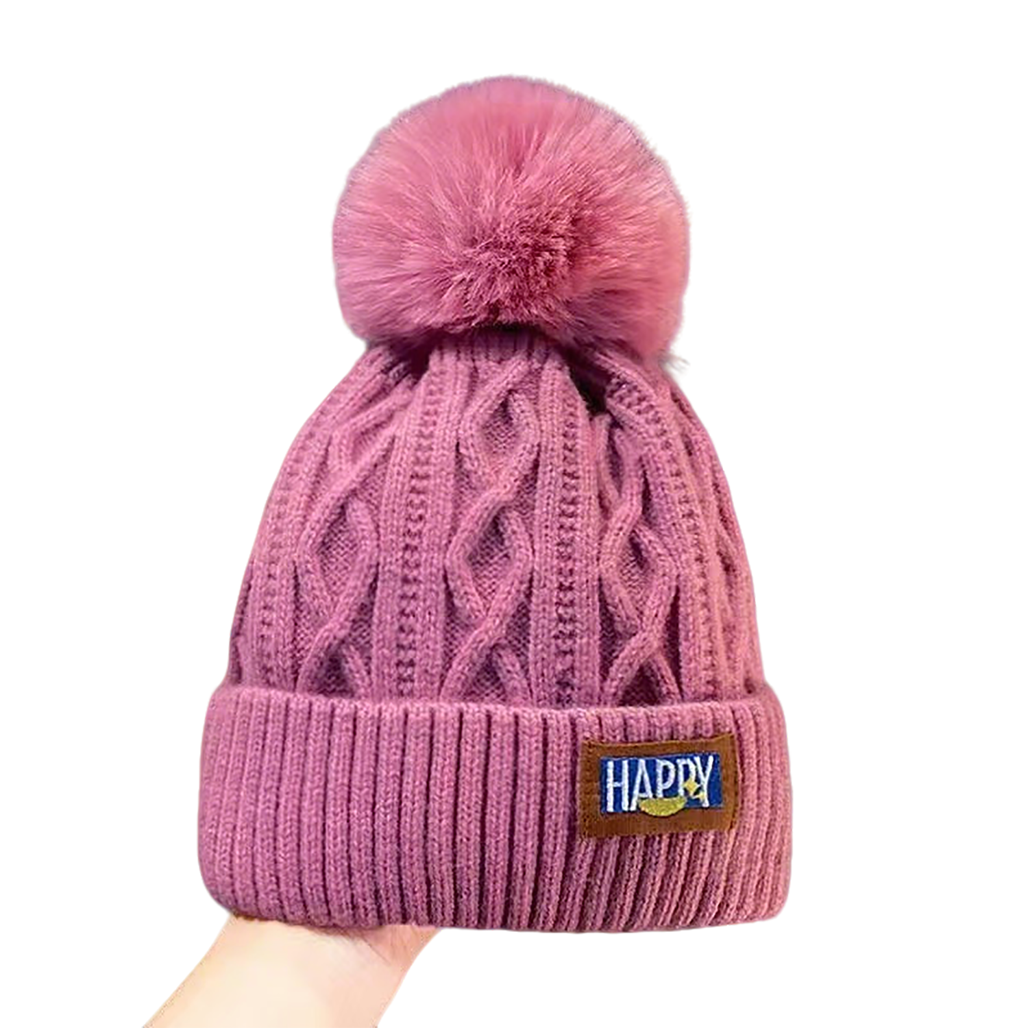 Women Winter Pompom Beanie Hat 2