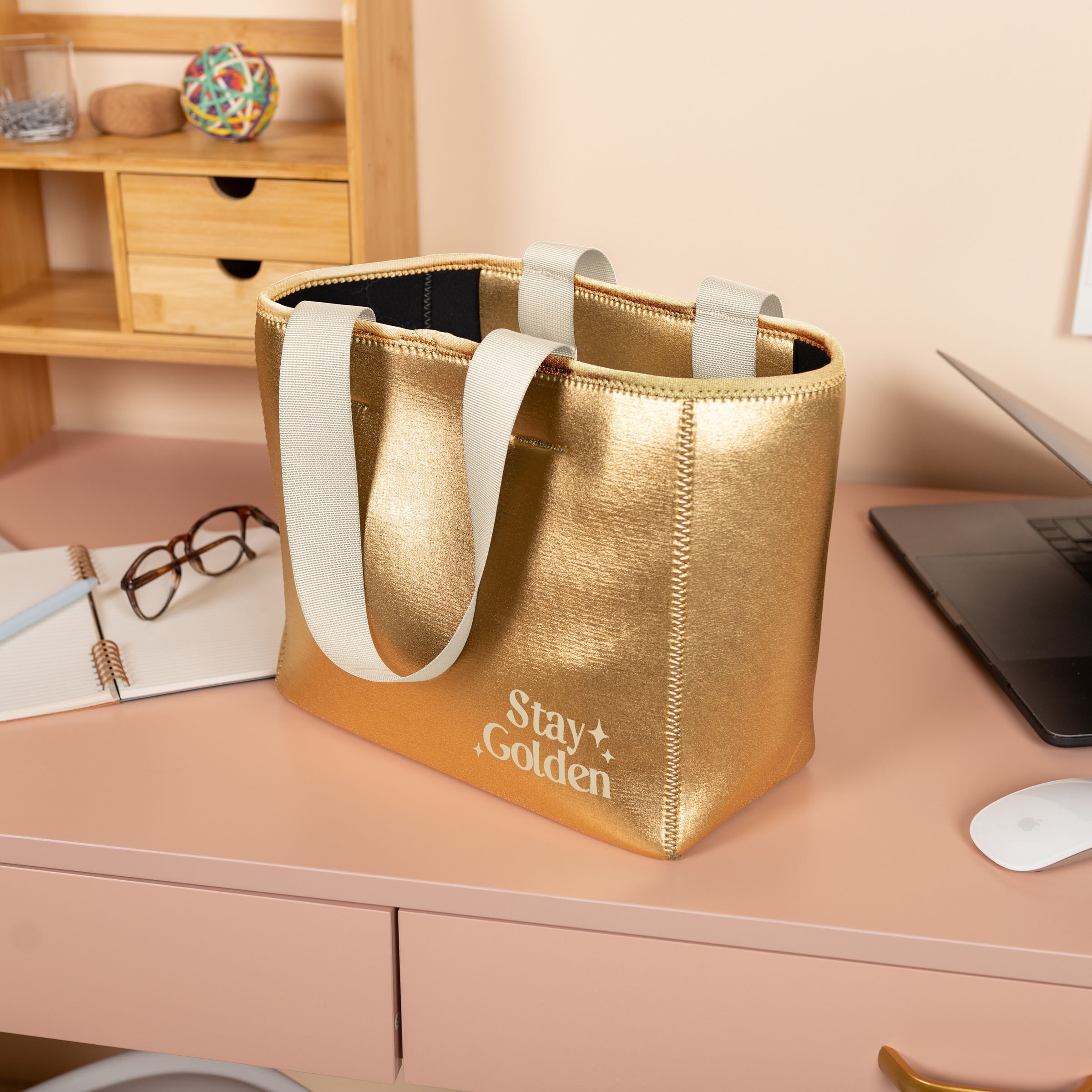 ALL DAY TOTE - METALLIC NEOPRENE - SMALL