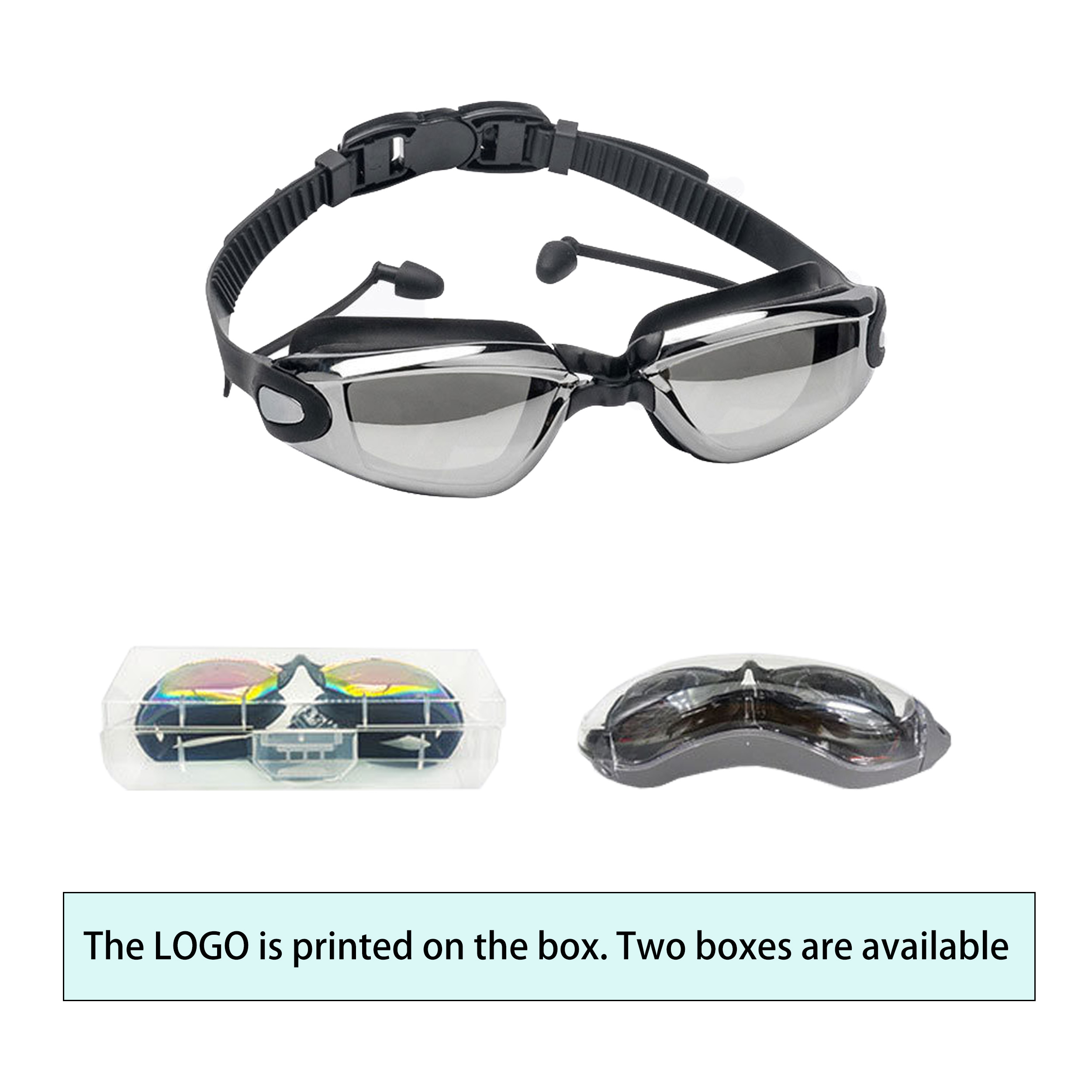 Silicone swimming goggles 2