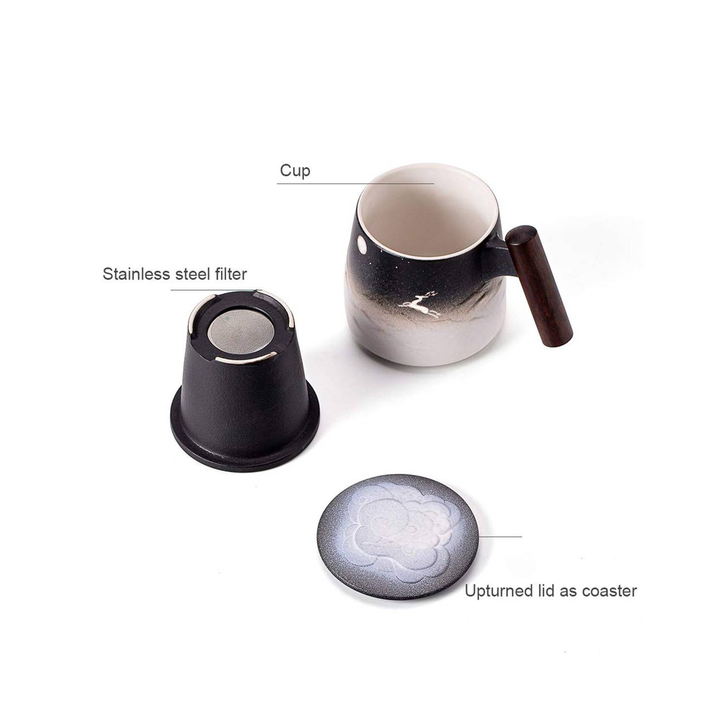 Customized Ceramic Mug With Filter 5