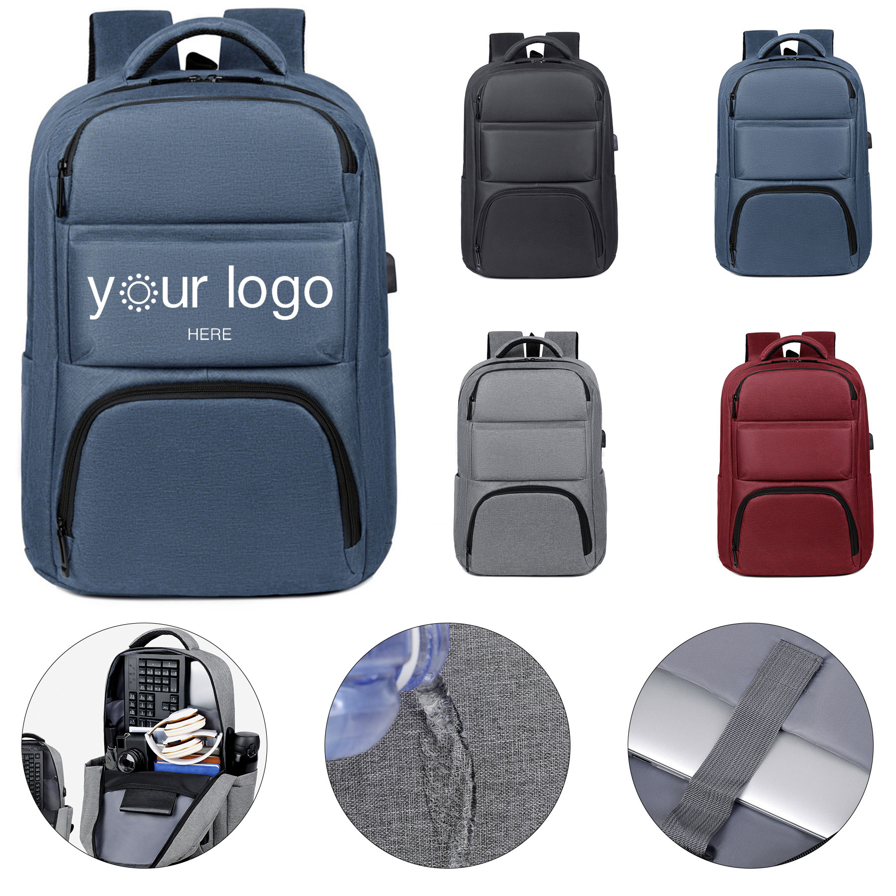 USB Rechargeable Laptop Backpack 2