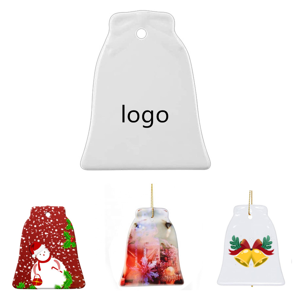 Bell Shape Ceramic Christmas Ornament 2