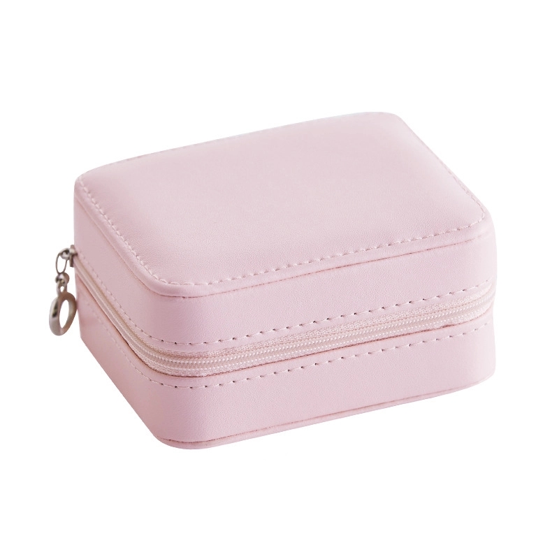 Portable Travel 2-Layer Jewelry Organizer Box with Mirror 9