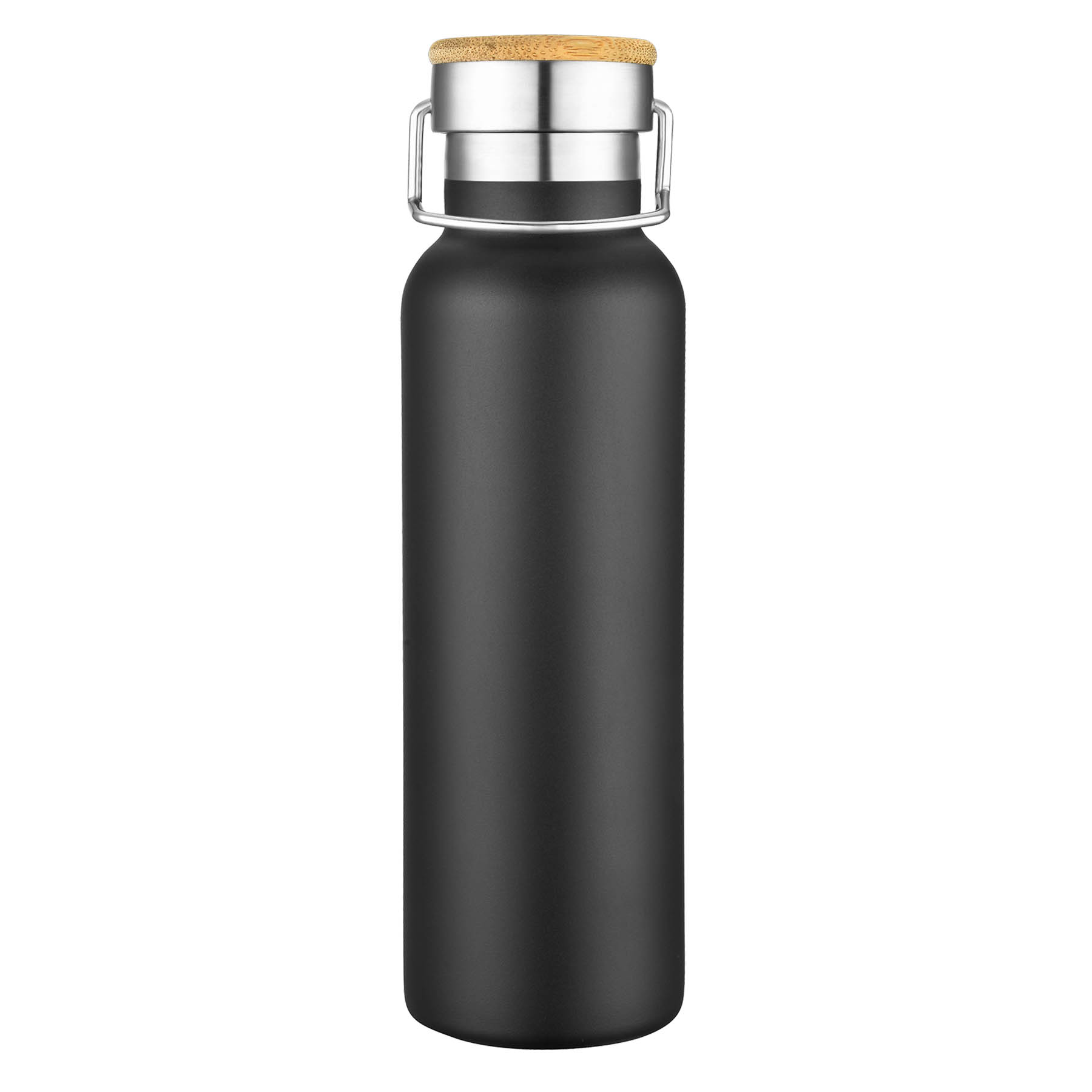 20 oz. Double Wall Stainless Steel Vacuum Water Bottle w/Bamboo Lid, custom water bottle with logo imprint 14