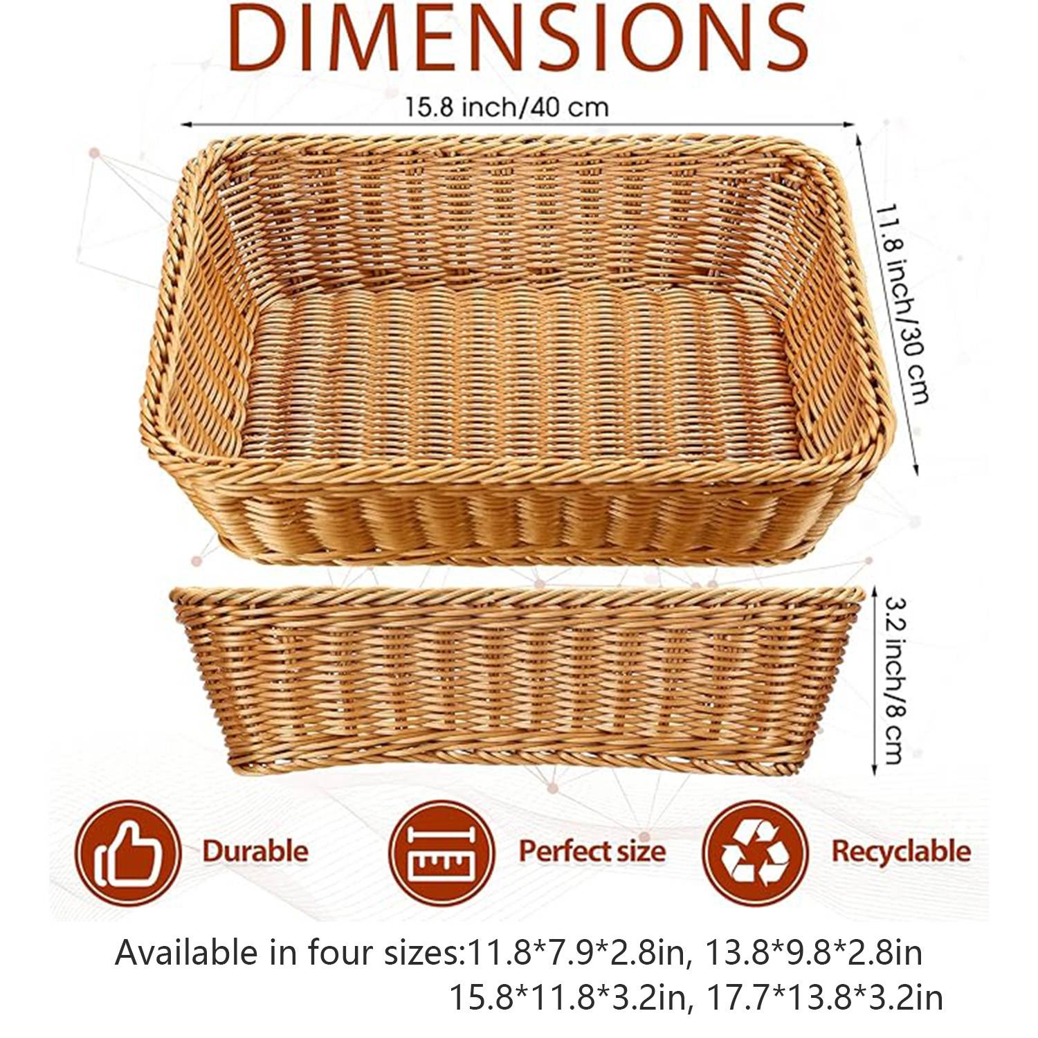 Rattan Fruit Vegetable Baskets 1